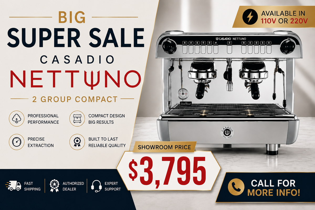 Casadio Nettuno 2 Group Compact Super Sale, available in 110V or 220V