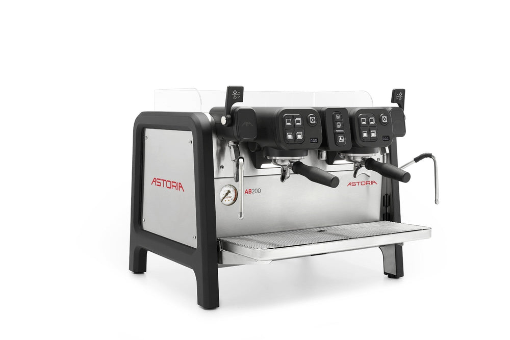 Astoria AB200 compact two-group espresso machine in black