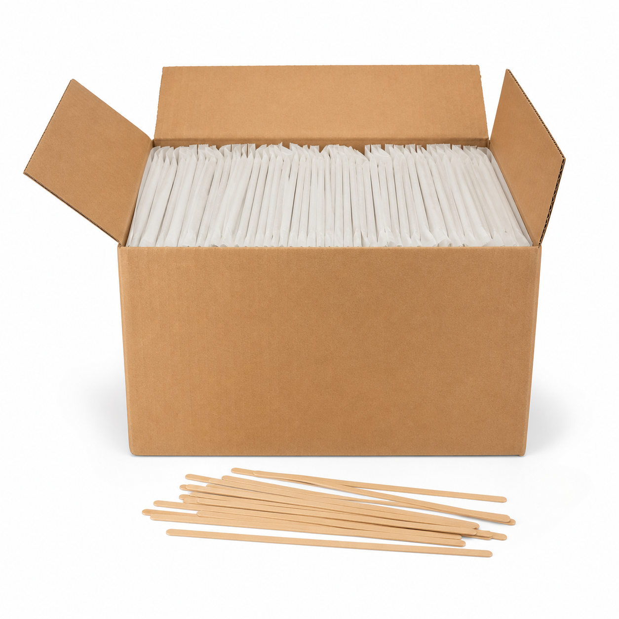 Kimbo bamboo coffee stir sticks - 3,000 count case