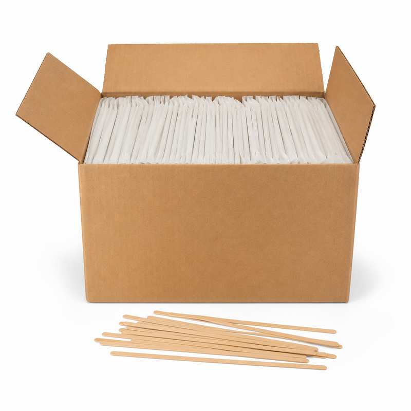 Kimbo bamboo coffee stir sticks - 3,000 count case