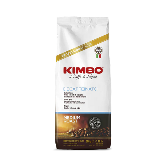 Kimbo Decaf 100% Arabica whole bean coffee - 500 gram bag