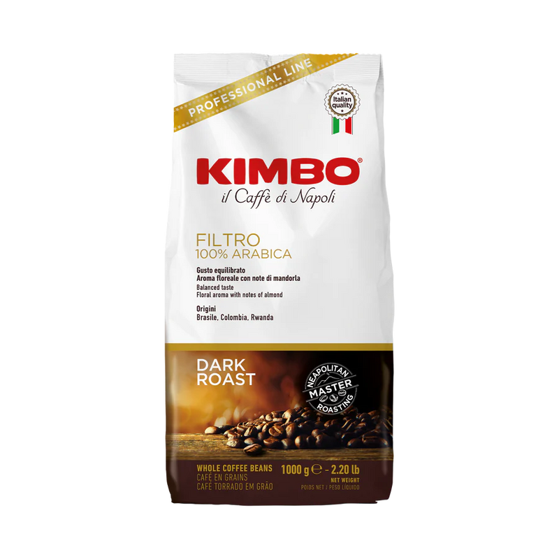 Kimbo Filtro 100% Arabica whole bean coffee - 1 kilogram bag