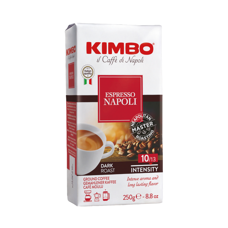 Kimbo Napoli Italian espresso ground coffee - 250 gram brick