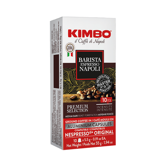 Kimbo Napoli Nespresso Original compatible aluminum capsules