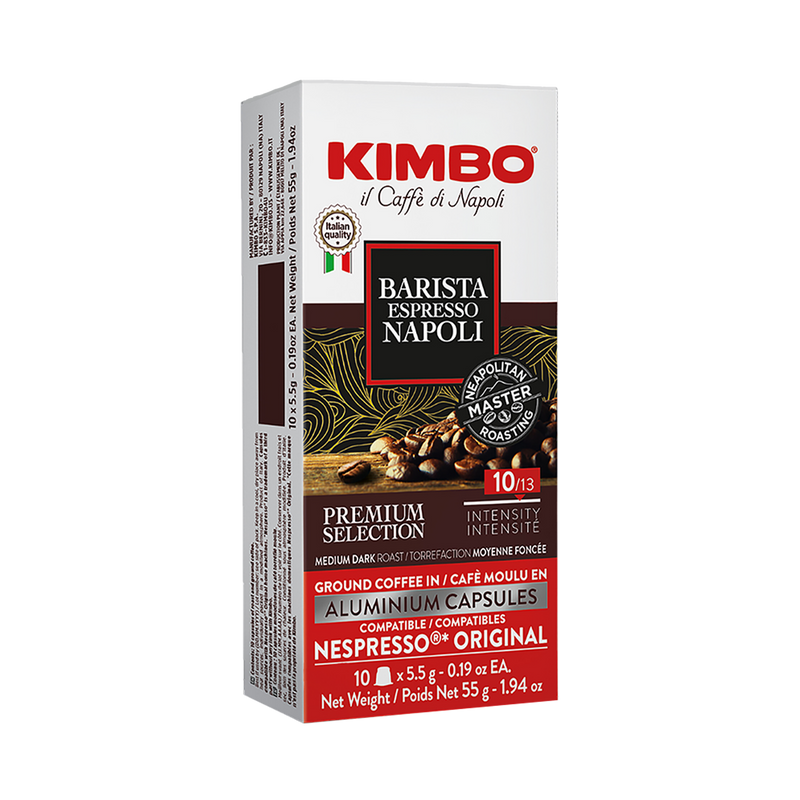 Kimbo Napoli Nespresso Original compatible aluminum capsules