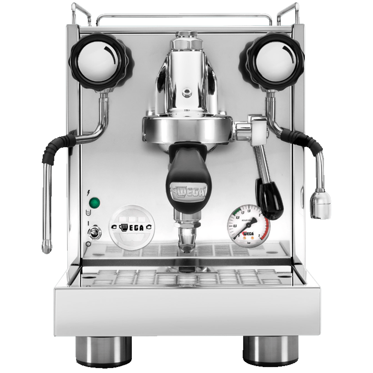 silver wega mini espresso machine